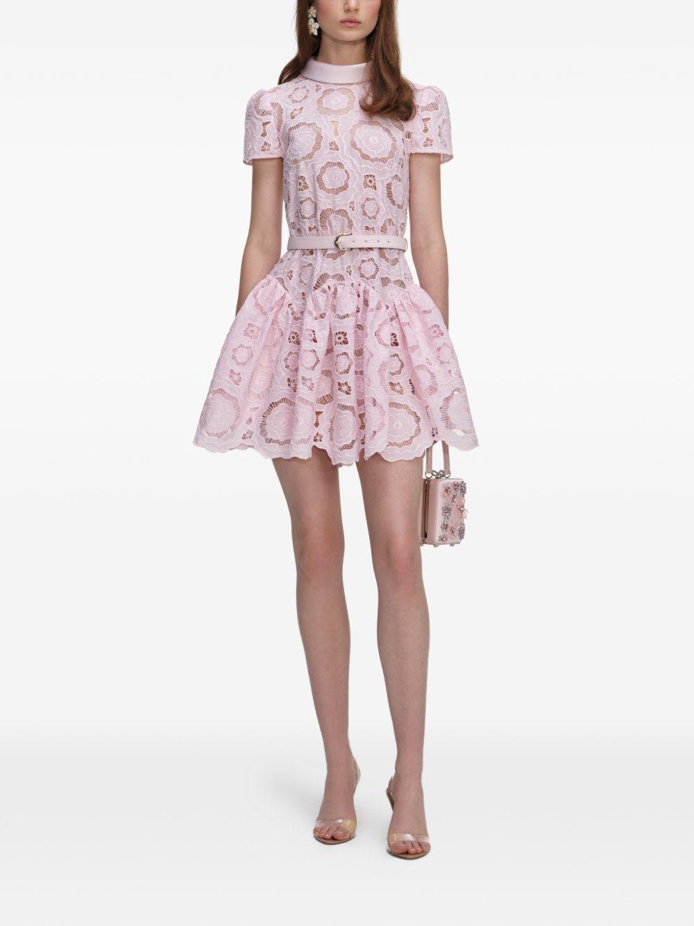 Mini Abito In Pizzo Floreale RS26167SP PINK SELF-PORTRAIT