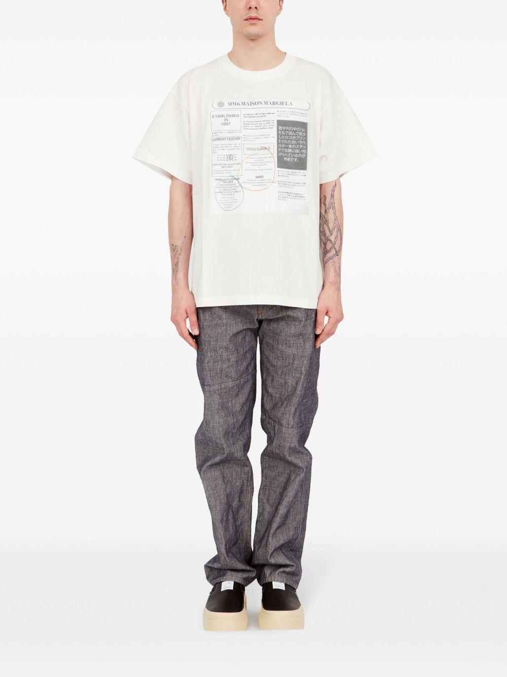 Maglietta con stampa grafica<BR/> SH0GC0043S24312 101 MM6 MAISON MARGIELA