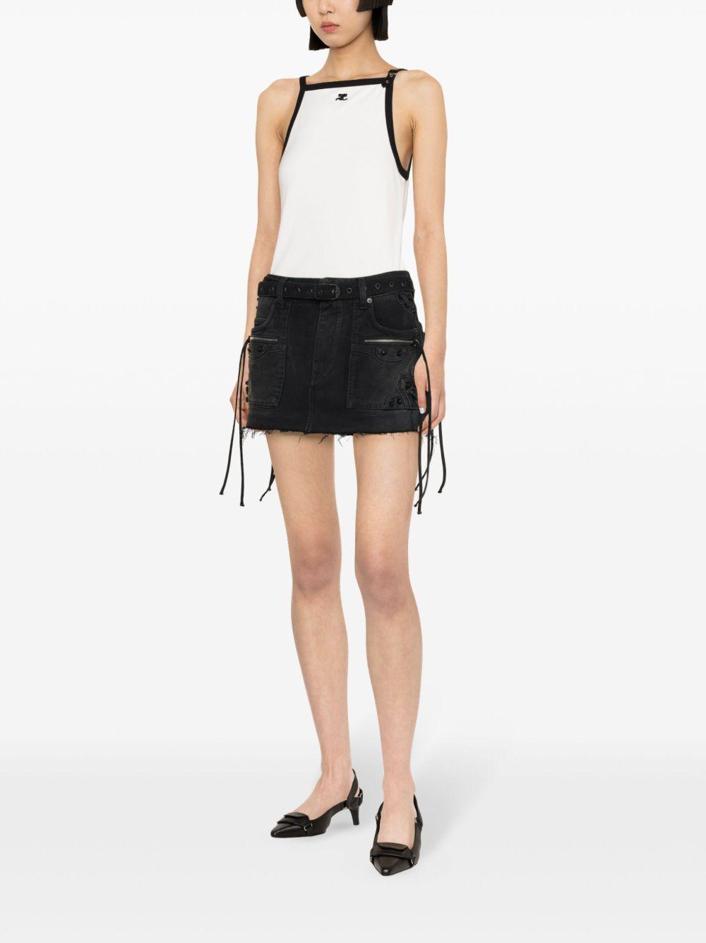 124JDE067JS0070 0098 HERITAGE WHITE BLACK COURREGES