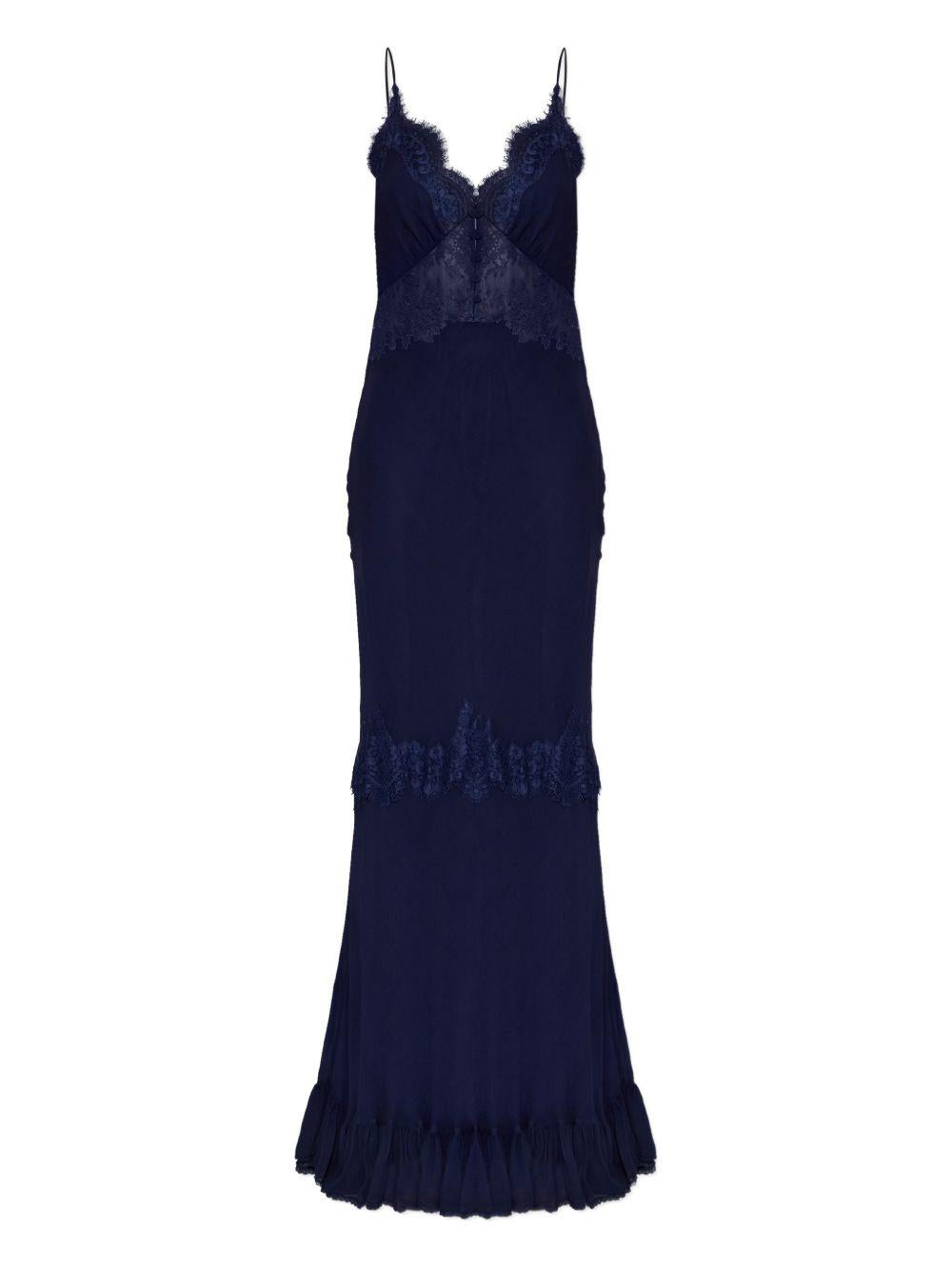 Maxi Abito In Georgette RS26176XN NAVY SELF-PORTRAIT
