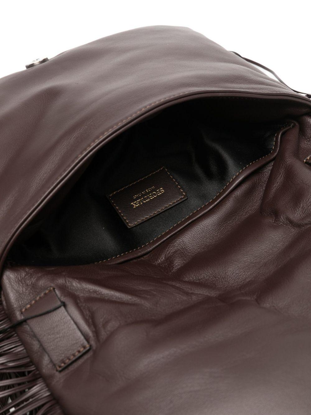 Mini Soffy Bag in nappa con frange SOFFYFRINGESMM81193 012 CIOCCOLATO SPORTMAX