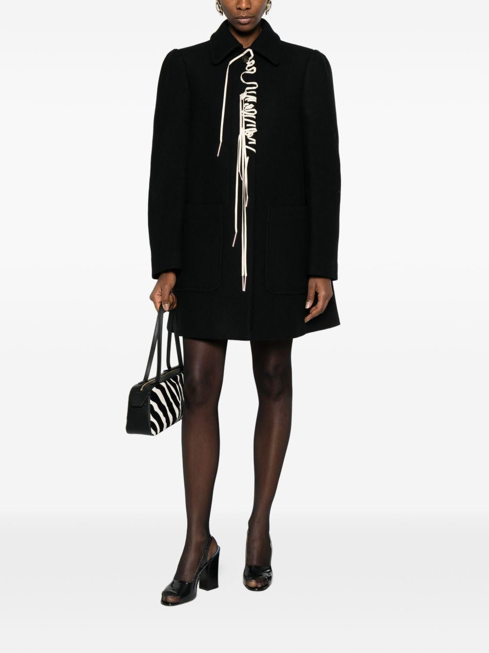 Rebela Cape/Coat<BR/> REBELAEMB2216 900 BLACK DRIES VAN NOTEN