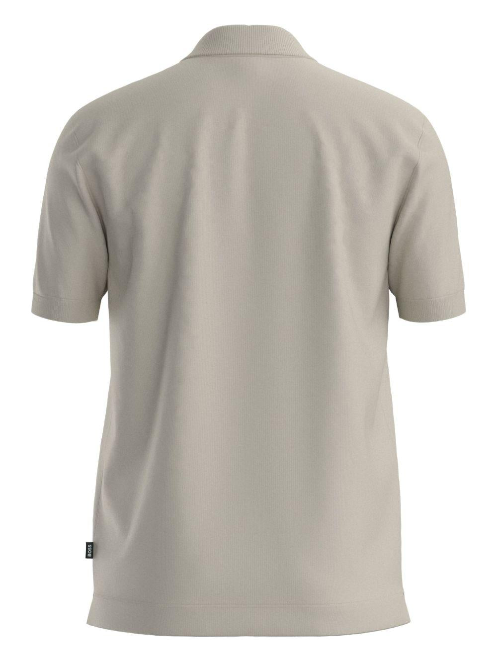 Polo con zip 50543880 131 OPEN WHITE BOSS