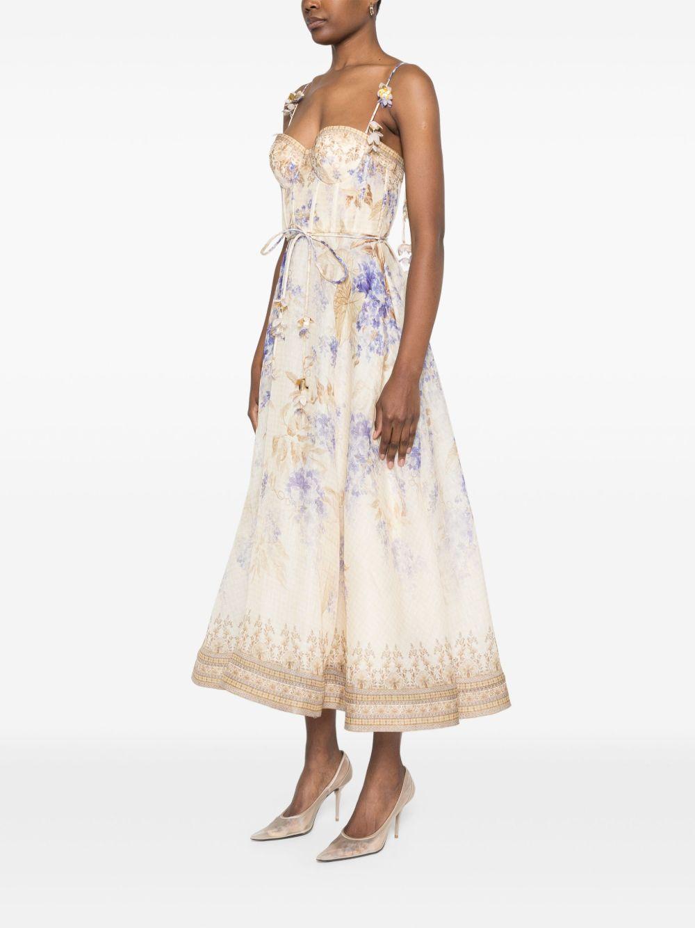 Abito da picnic Dawning 3885DS252 LILAC FLORAL ZIMMERMANN