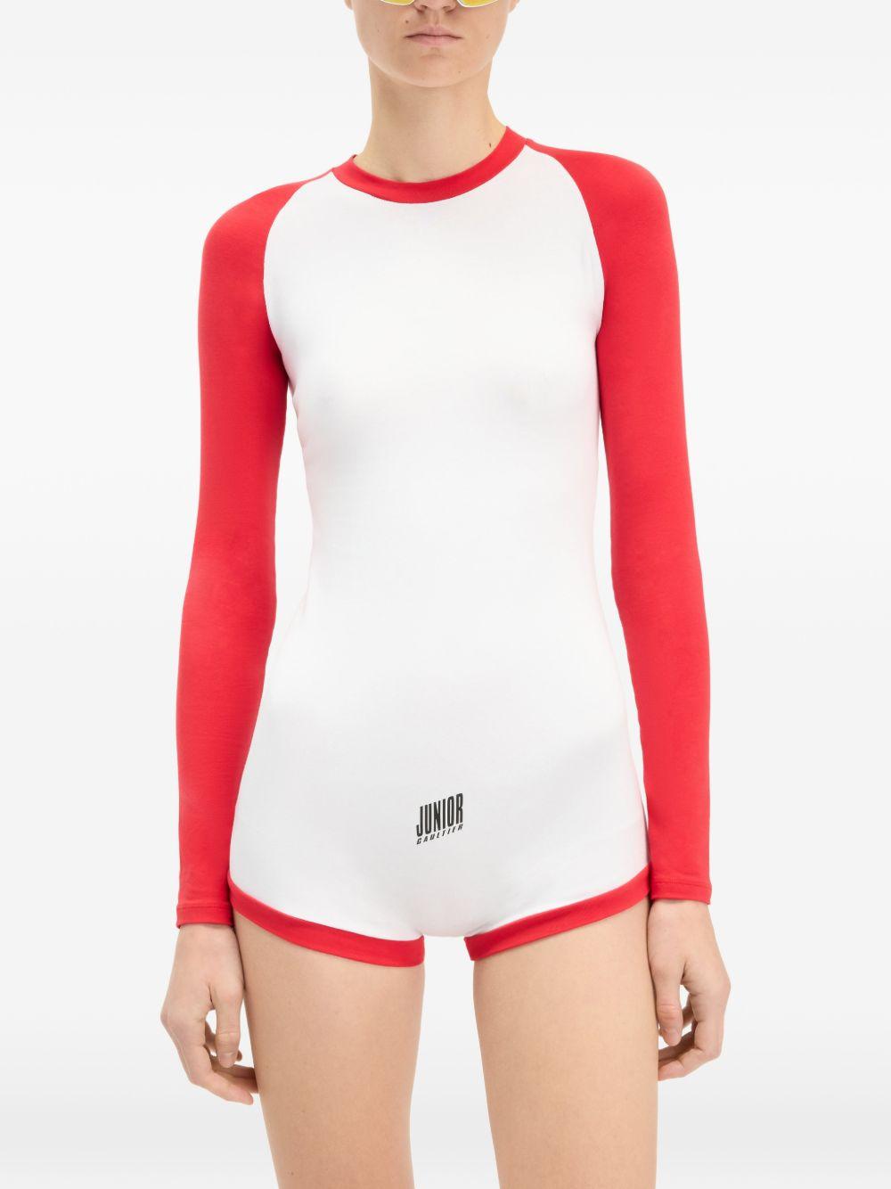 Playsuit Junion Gaultier 2602WJS025J053 0130 WHITE RED JEAN PAUL GAULTIER