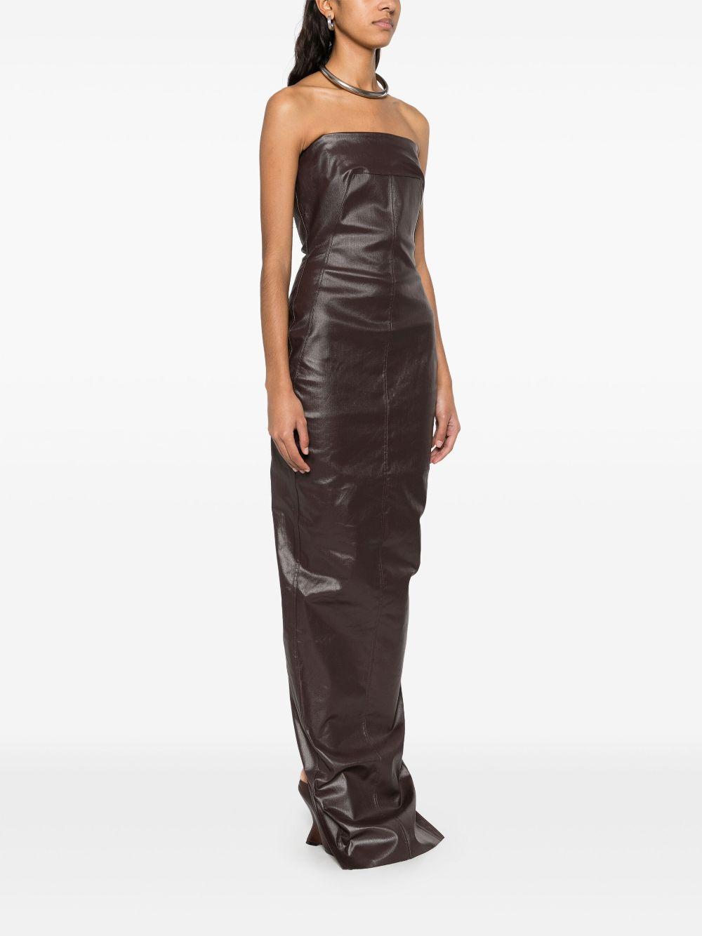 Bustier Gown maxi dress RP01E7524SCT 14 MAHOGANY RICK OWENS