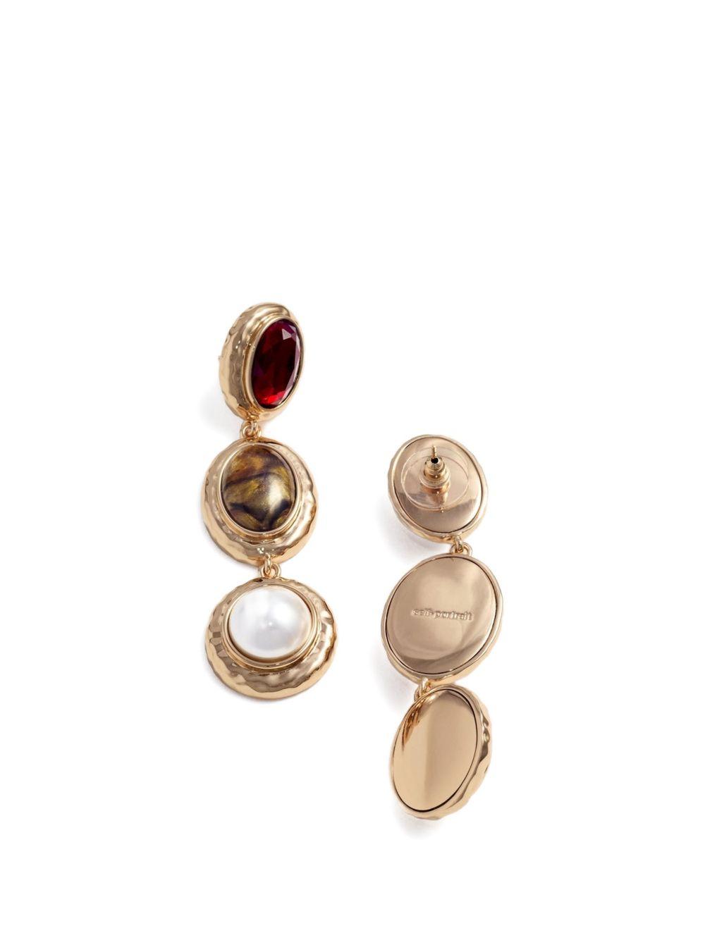 Gold Multi Three Tiered Earrings SS26643EAGD GOLD SELF-PORTRAIT