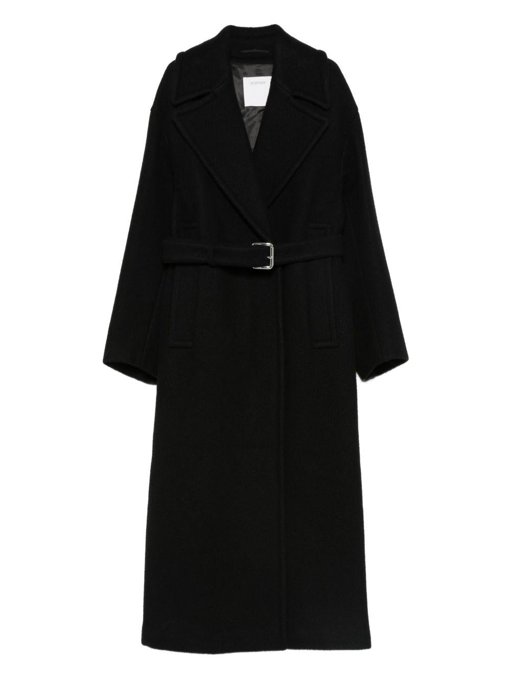 Cappotto in double di pura lana - Nero ZEBRAMM10605 004 NERO SPORTMAX