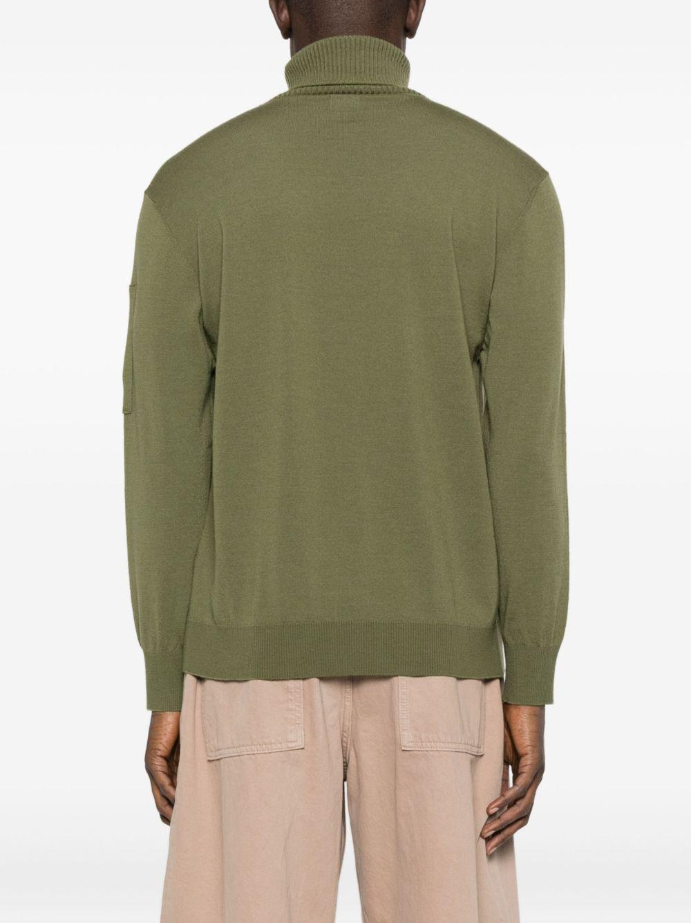 Extrafine Merino Wool Turtleneck Sweater 19CMKN035A005528A 652 CAPERS CP COMPANY