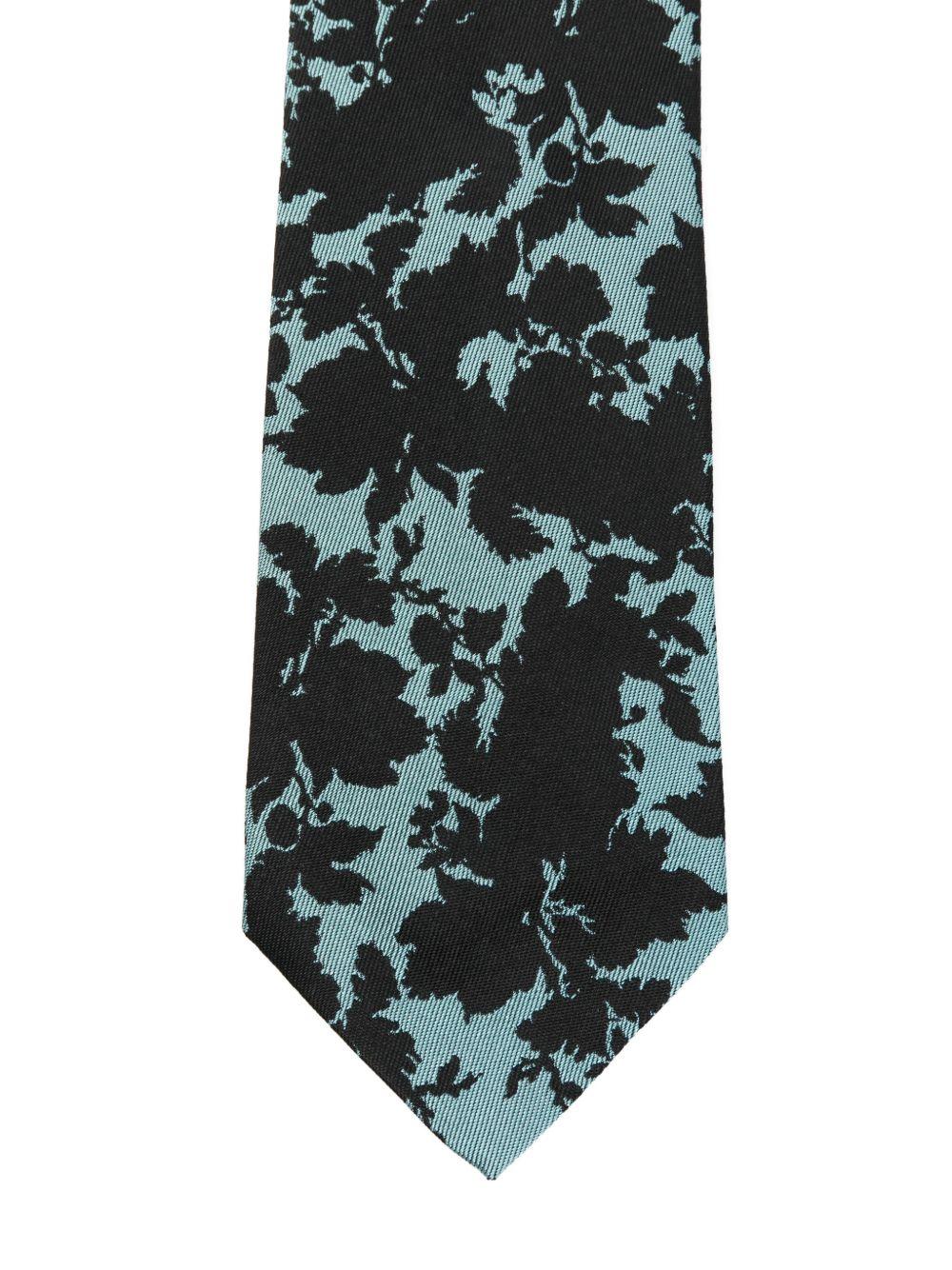 Floral Silk-Twill Tie TIE1023903 608 MINT DRIES VAN NOTEN