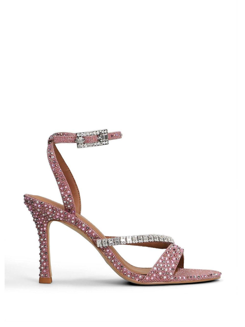KURT GEIGER - Sandali Crystal Strap in glitter rosa 5393798689 PINK KURT GEIGER LONDON