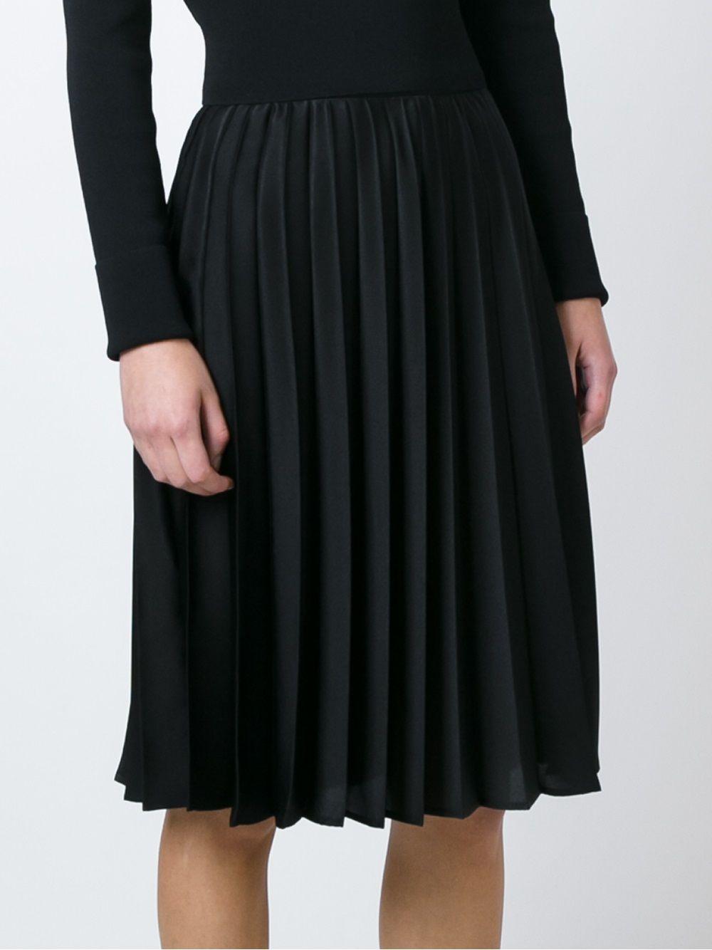 Sheer Pleated Skirt 3PS002051 BLACK NOIR KEI NINOMIYA
