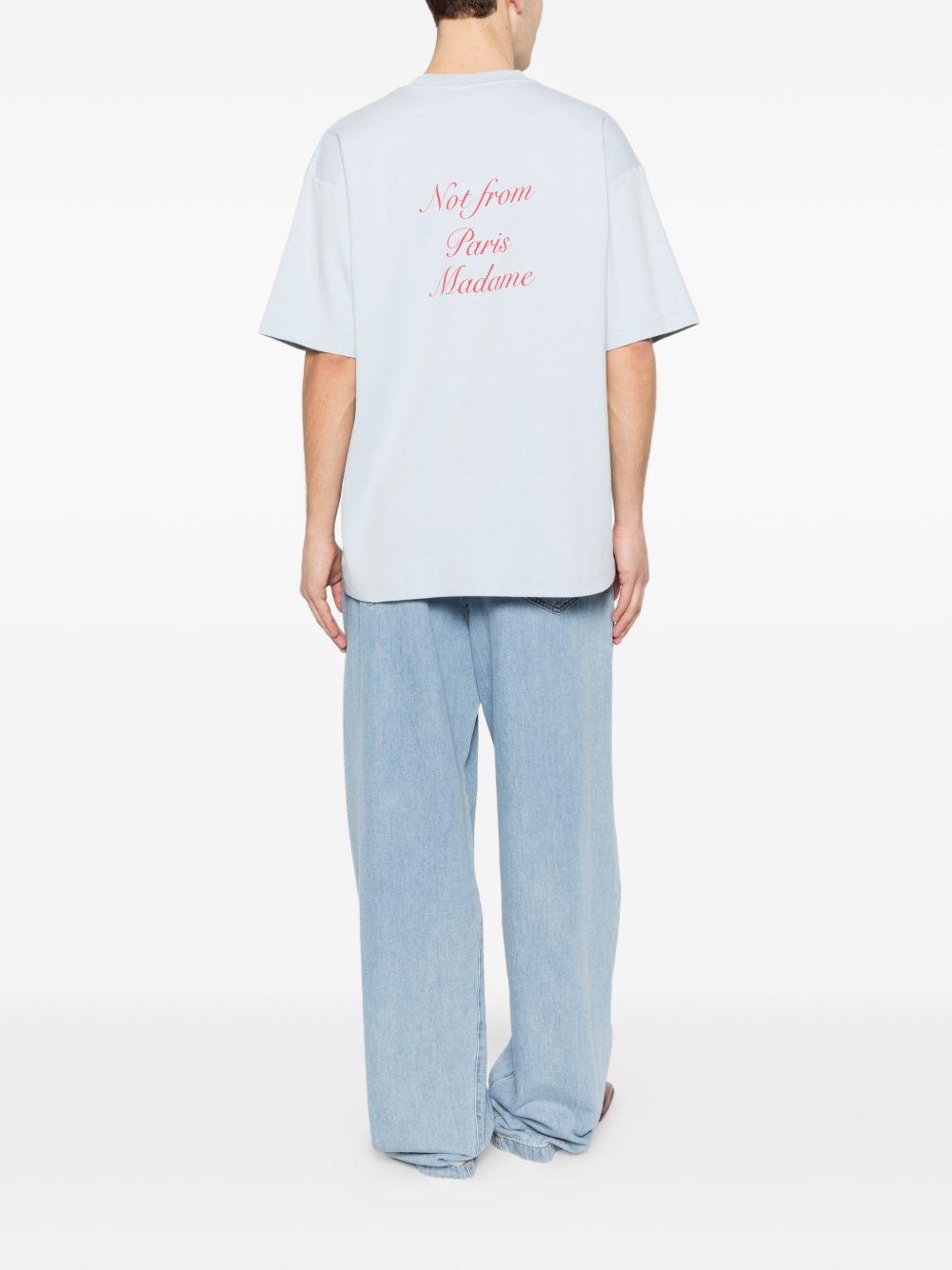 Le T-Shirt Slogan Calligraphy KTS209CO002 LIGHT BLUE DROLE DE MONSIEUR