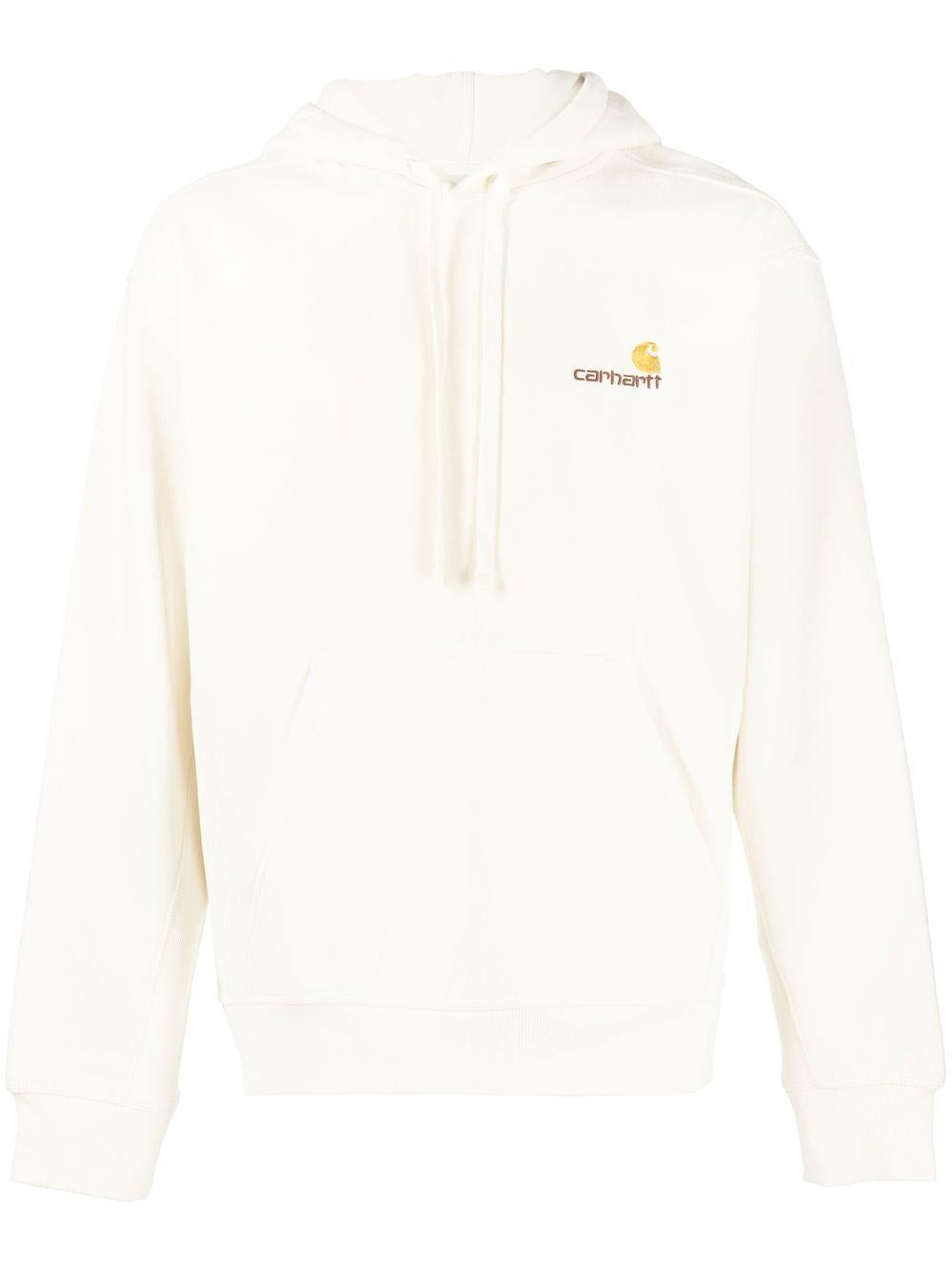 Hoodie American Script In Cotone I028279 05XX NATURAL CARHARTT WIP
