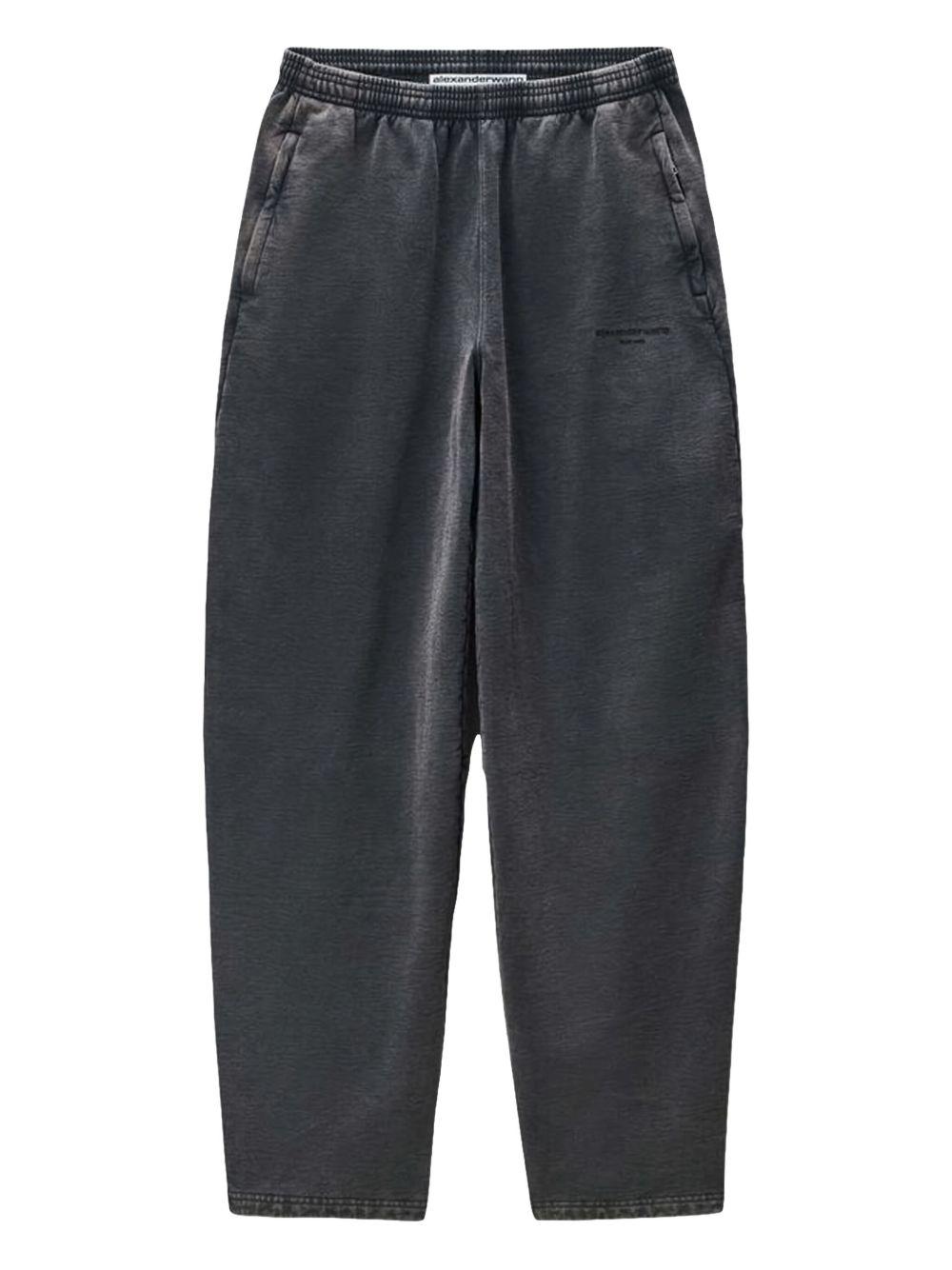 Pantaloni Sportivi Neri a Gamba Larga 1CC3254868 011 WASHED BLACK ALEXANDER WANG