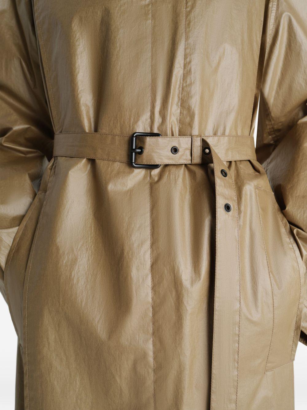 Light Wrap Coat in Light Coated Cotton OW1201LF1381 GR643 KHAKI LEMAIRE