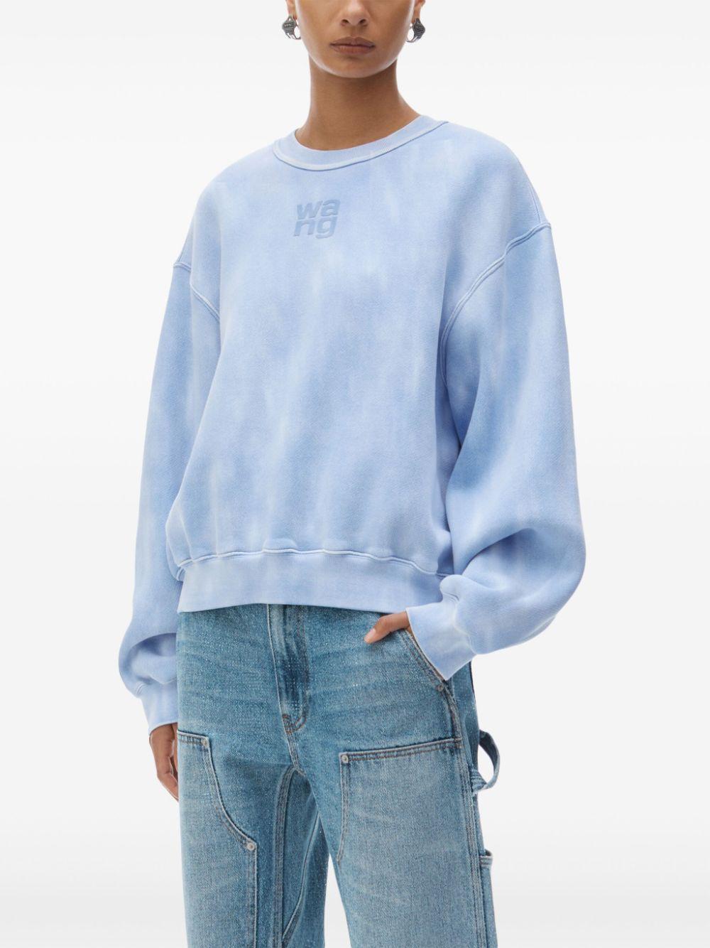 Logo crewneck sweatshirt 4CC3241518 450B WASHED PALE BLUE ALEXANDER WANG