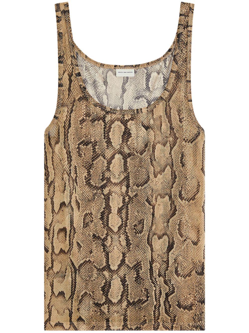 Tank Top Stampa Pitone 2510211321620 101 SAND DRIES VAN NOTEN