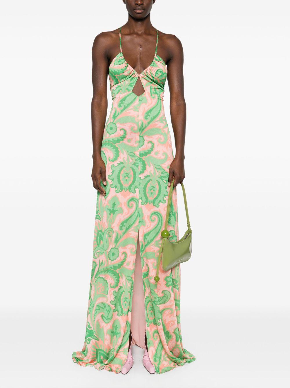 Abito lungo con stampa barocca WRHA028899IA439 X0876 ETRO