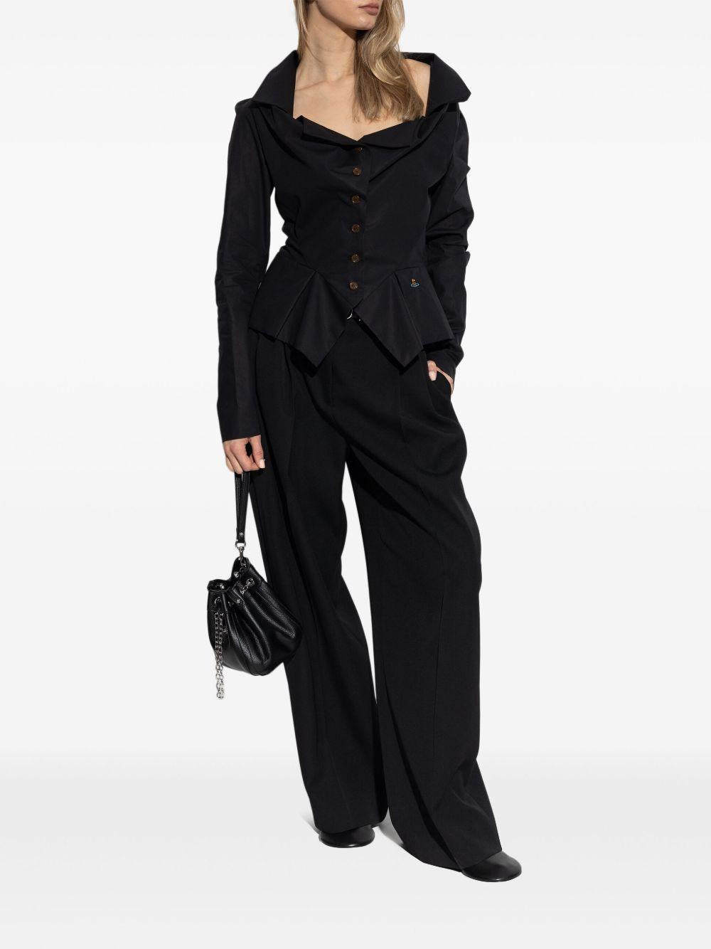 Monday Shirt 15010061W009Q N401 BLACK VIVIENNE WESTWOOD