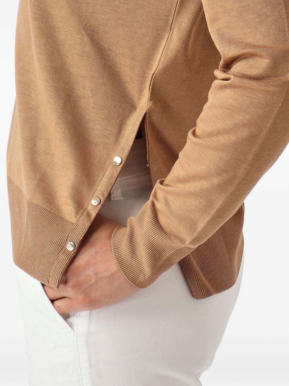T-shirt a Maniche Lunghe in Glam Knit Effect JG000311D52056 2150 CAMEL HERNO