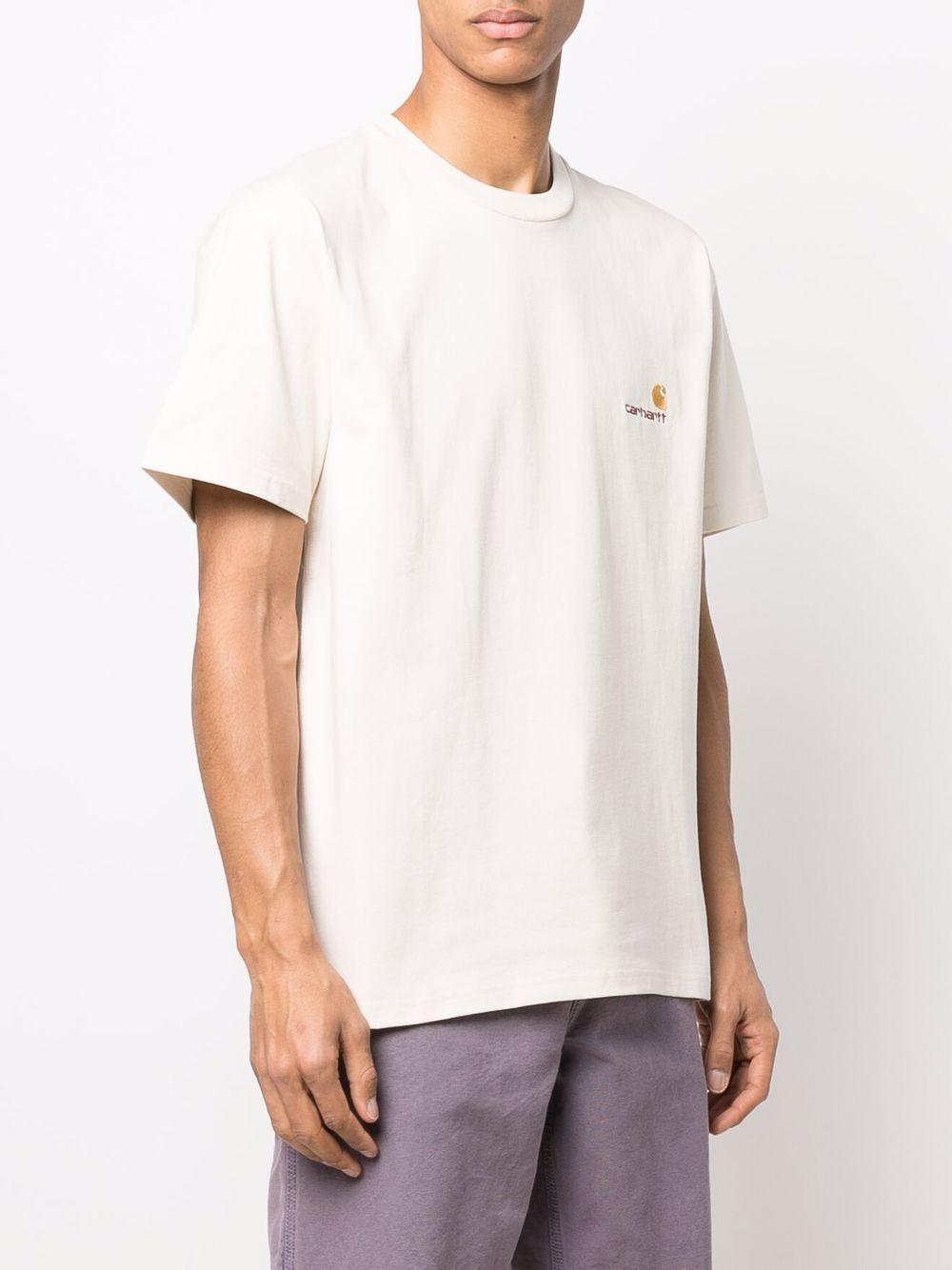 T-Shirt American Script In Cotone I029956 05XX NATURAL CARHARTT WIP