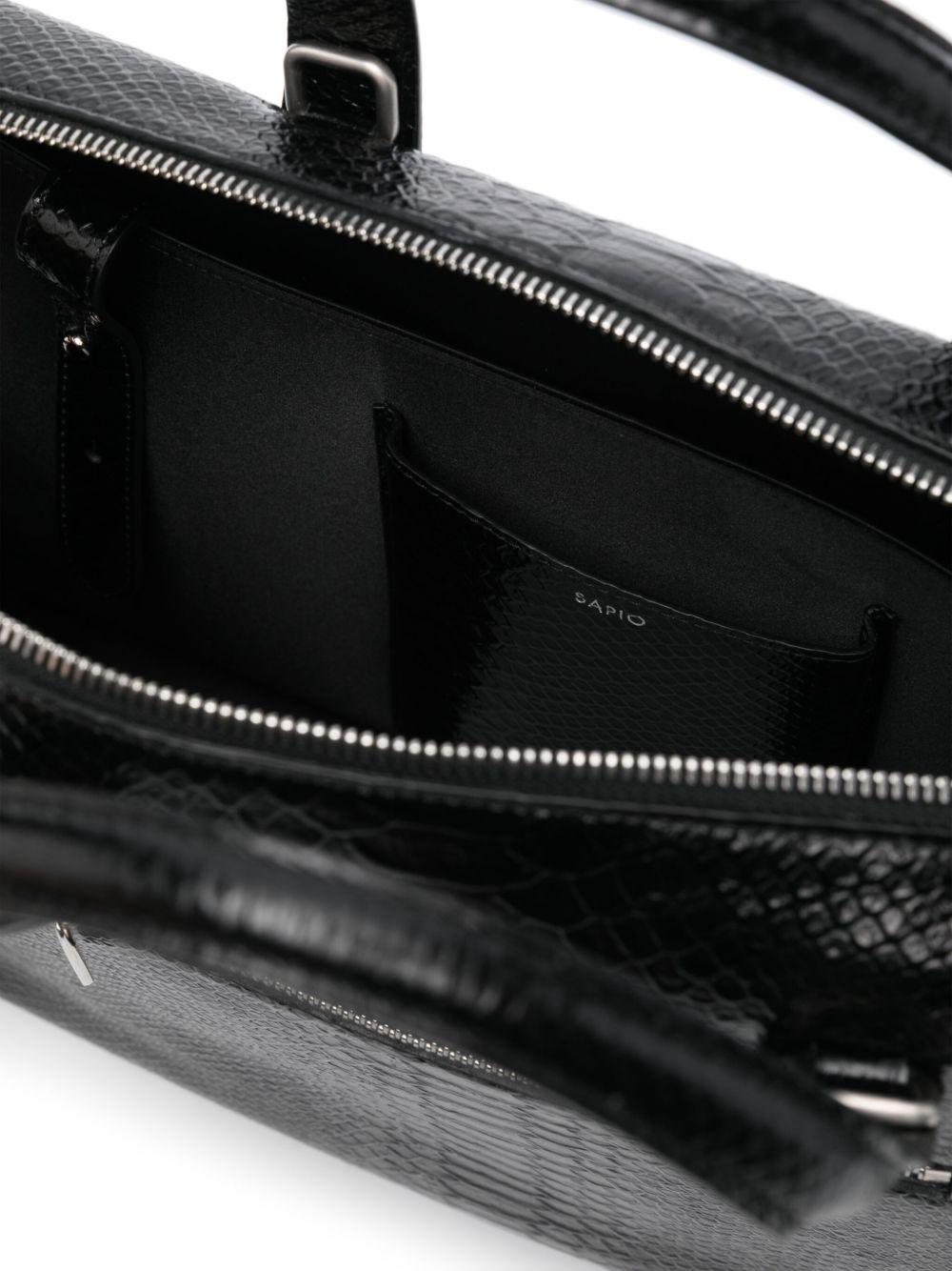 Borsa N°62 Pitone Stampato Nero SS25N62 PITONE STAMPATO NERO SAPIO