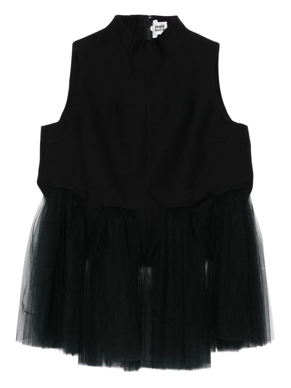 Tulle Trim Top 3PV016051 BLACK NOIR KEI NINOMIYA