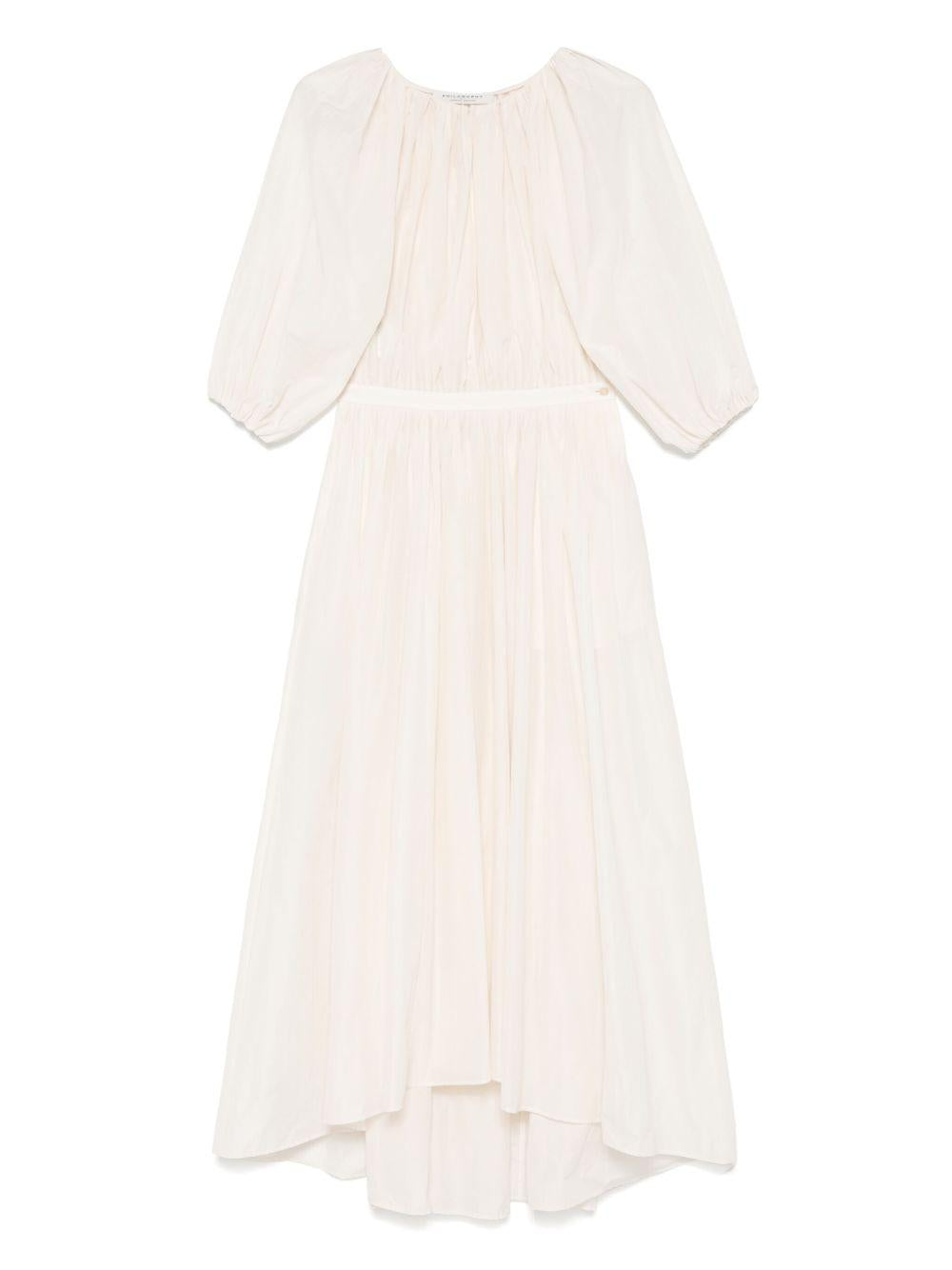 Abito maxi con maniche a sbuffo A04172120 0003 AVORIO PHILOSOPHY DI LORENZO SERAFINI