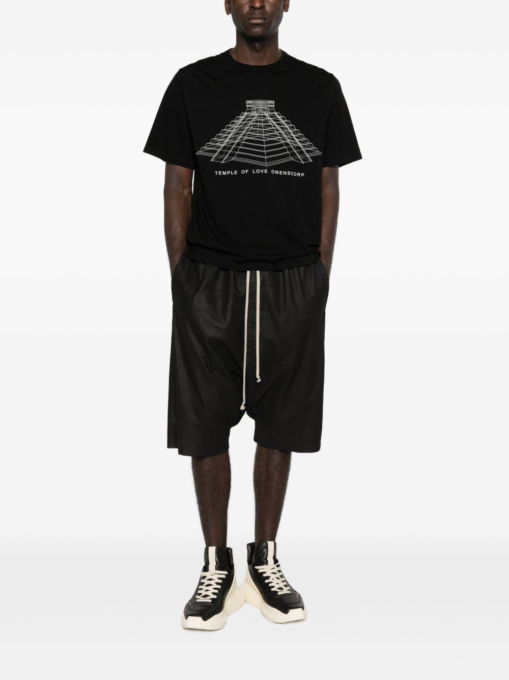 T-shirt Brad RR01F2232JAEP16 0911 BLACK WHITE RICK OWENS