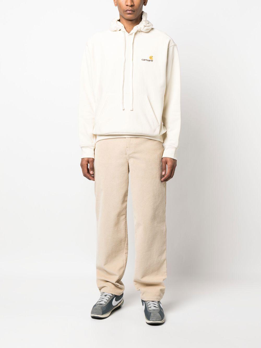 Hooded American Script Sweatshirt I028279 05XX NATURAL CARHARTT WIP