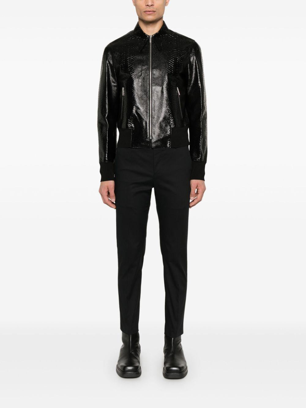 Bomber N°13 Pitone Stampato Nero SS25N13 PITONE STAMPATO NERO SAPIO