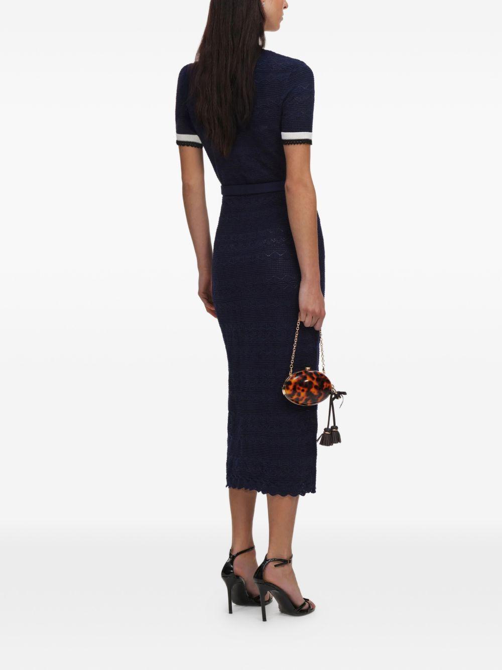 Abito midi blu navy PF26072MAN NAVY SELF-PORTRAIT
