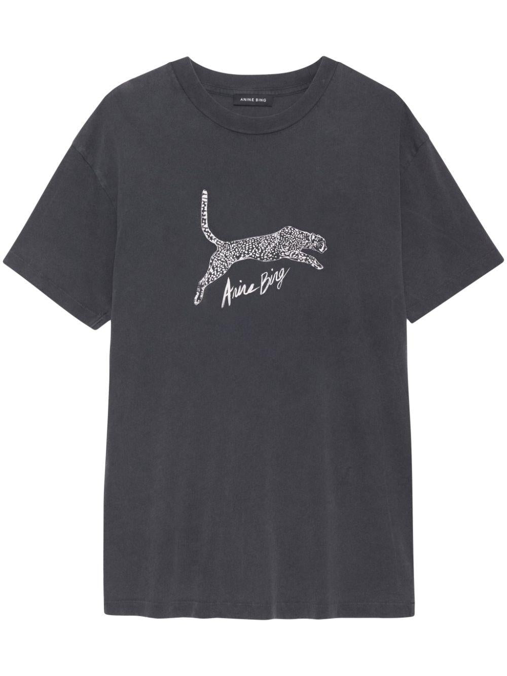 Walker Tee Spotted Leopard - Washed Black A082253012A WASHED BLACK ANINE BING