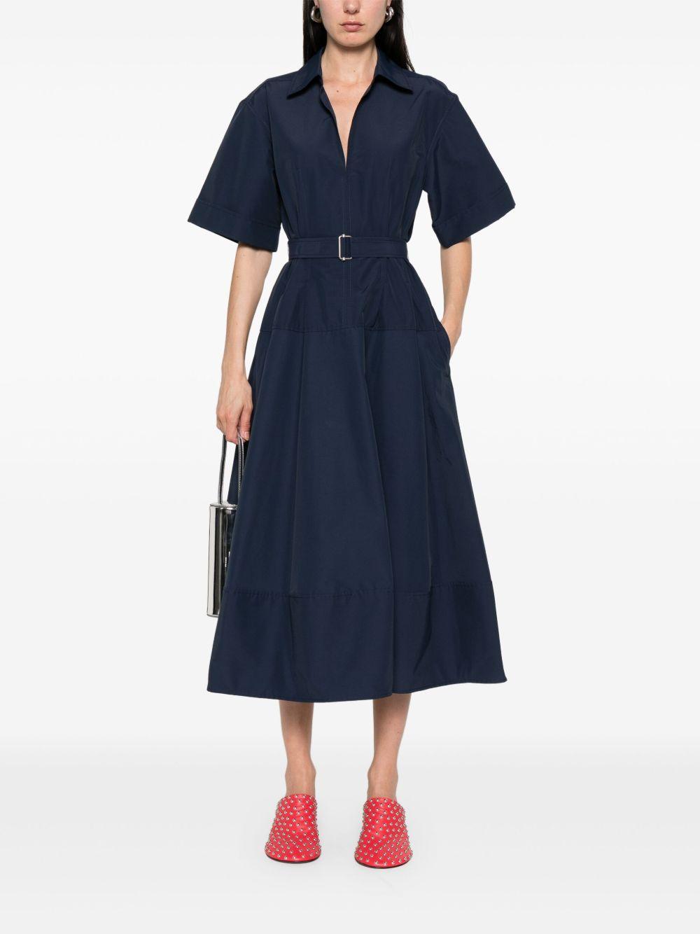 Deanna Cotton Midi Dress 2251184C MIDNIGHT SIMKHAI