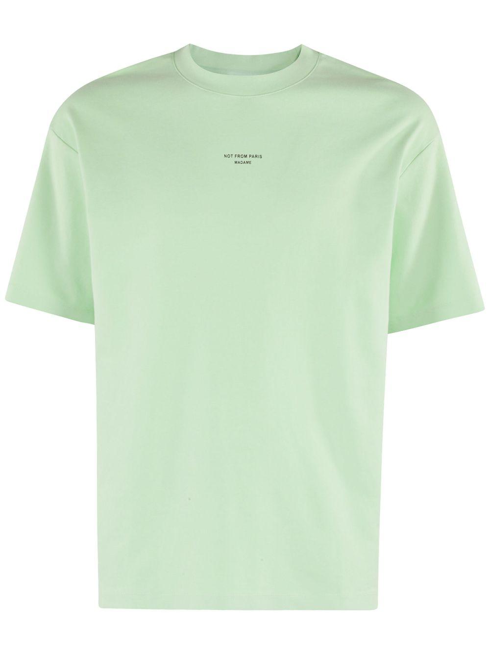 Le T-Shirt Slogan Classique GTS202CO002 LIGHT GREEN DROLE DE MONSIEUR