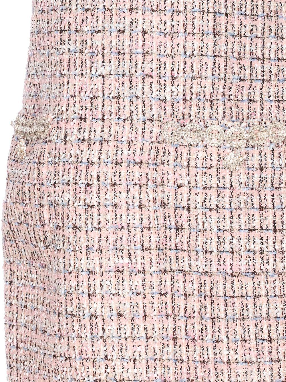 Pink Boucle Sleeveless Mini Dress AW25098SP PINK SELF-PORTRAIT
