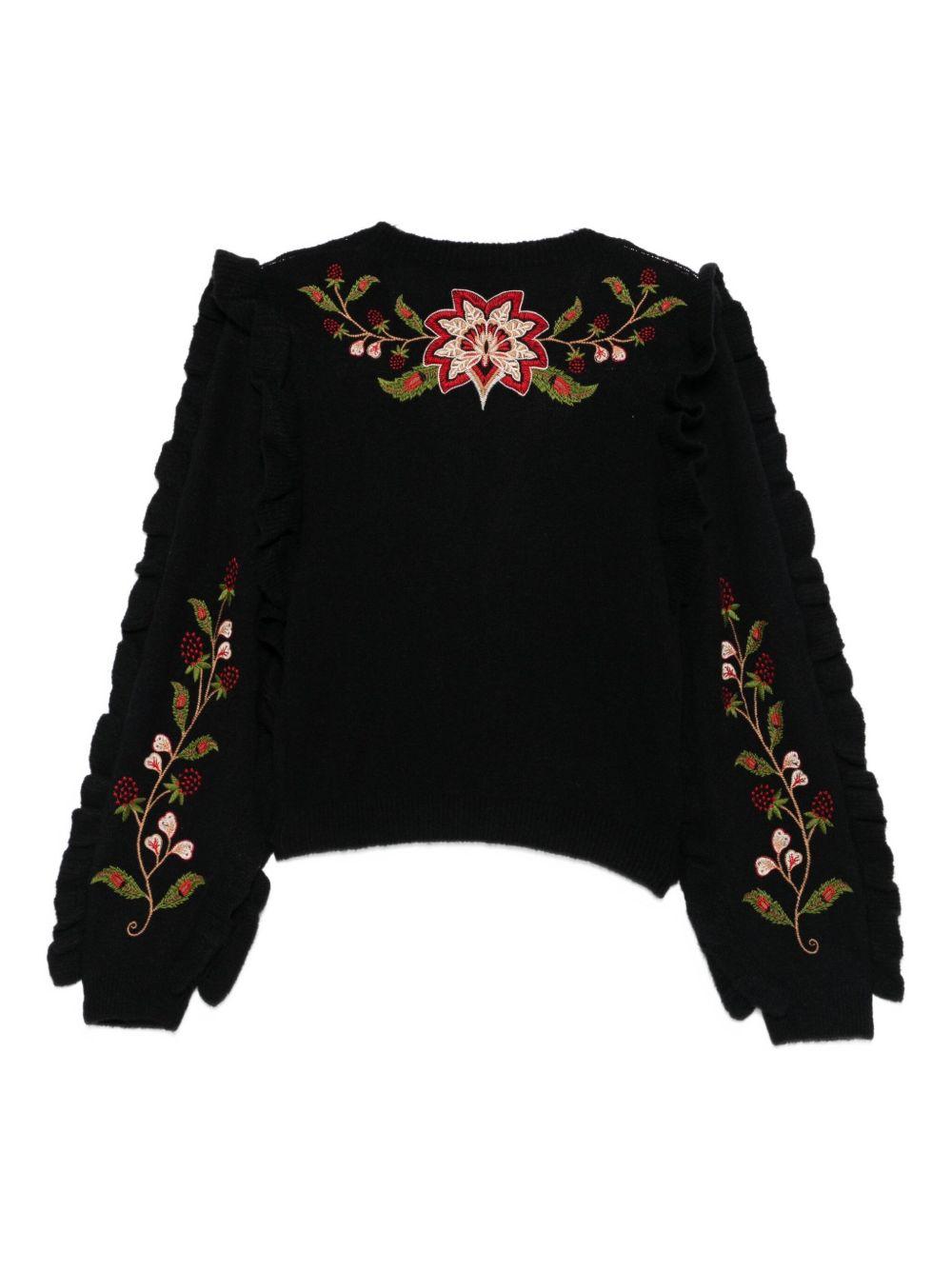 Berry Cardigan Ricamato 340201 25015 BERRY BLACK FARM RIO