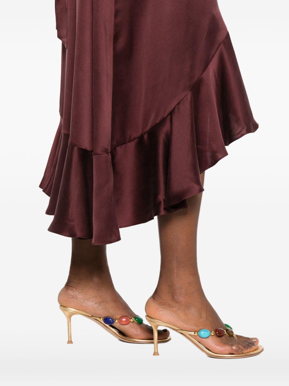 Midi Wrap Dress 8066DS26R MAHOGANY ZIMMERMANN