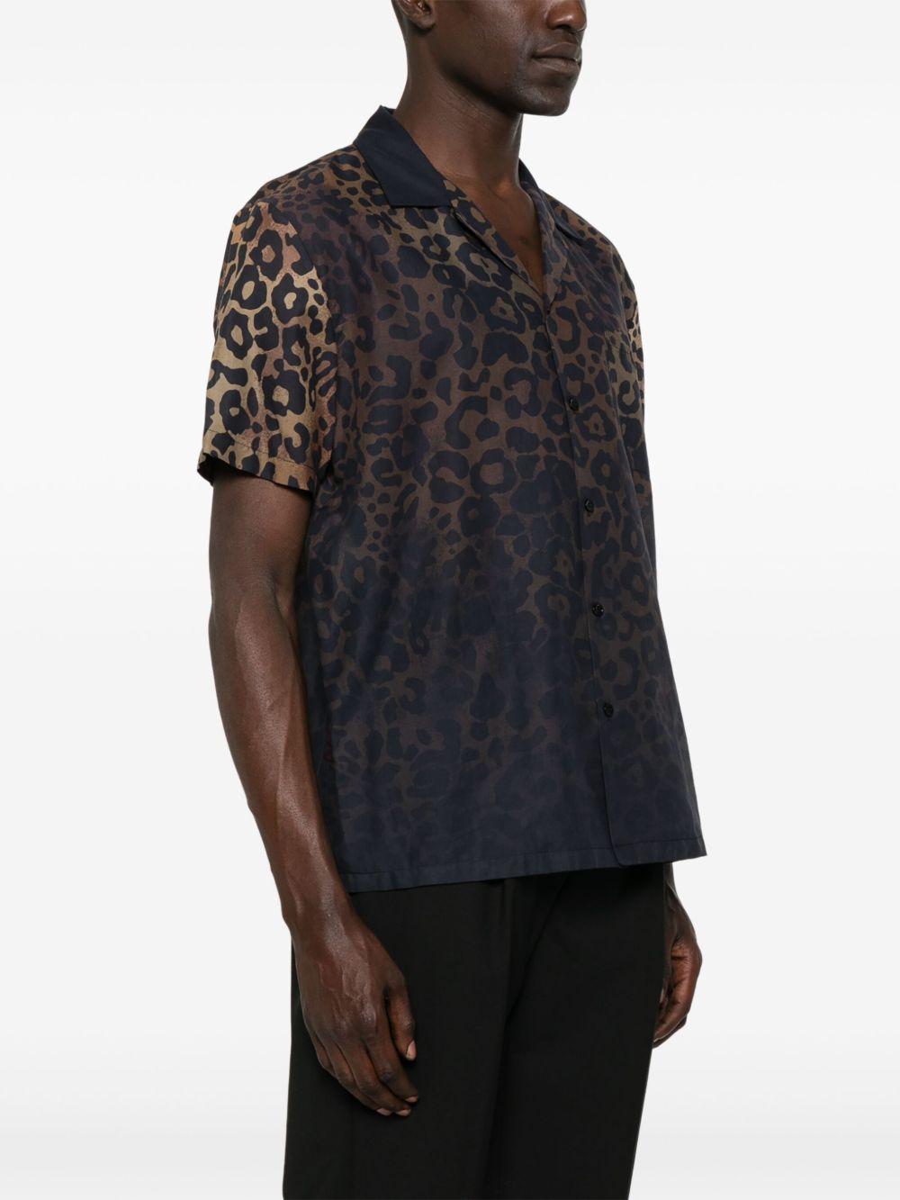 Camicia leoprint B6D0032 ANIMALIER AMARANTO