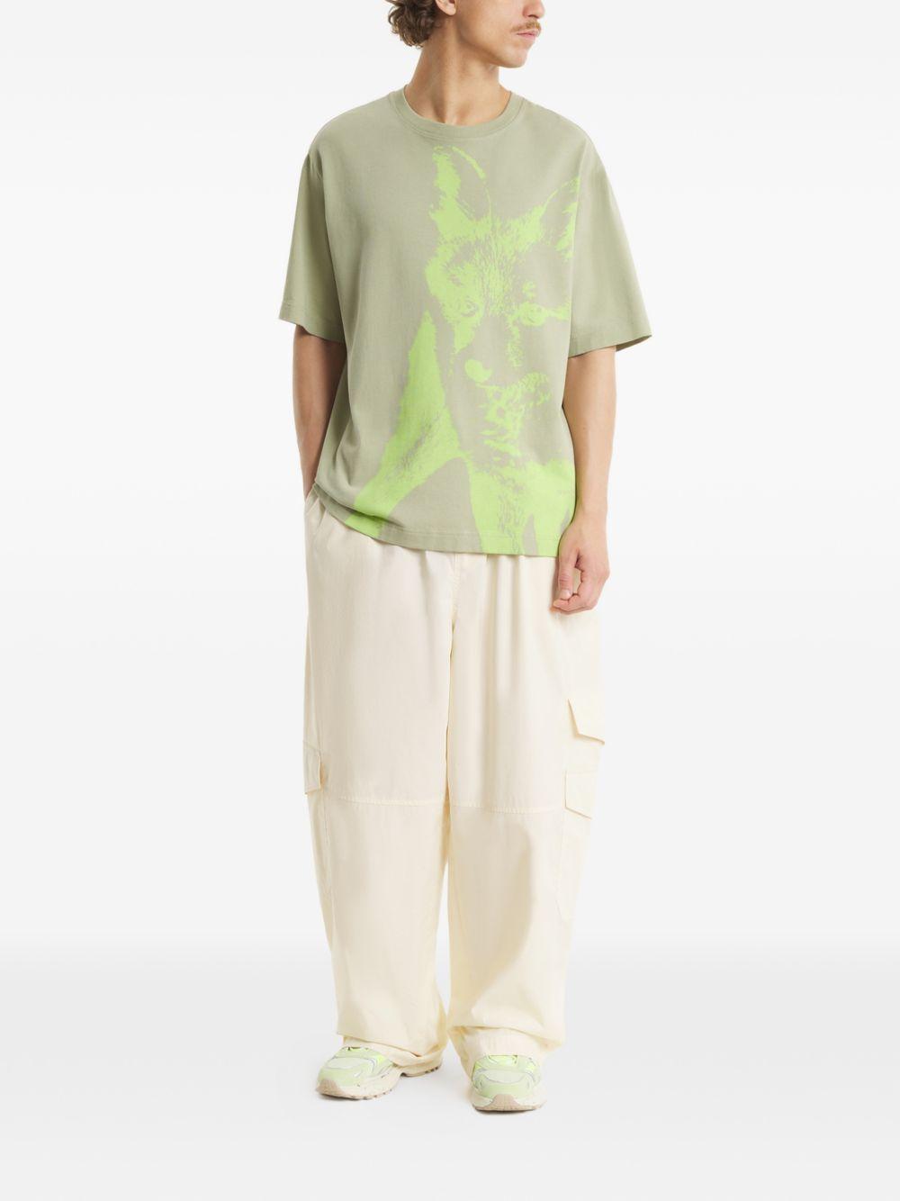 T-shirt Fox Cub QM00114KJ0119 0451 DUSTY GREEN MAISON KITSUNE