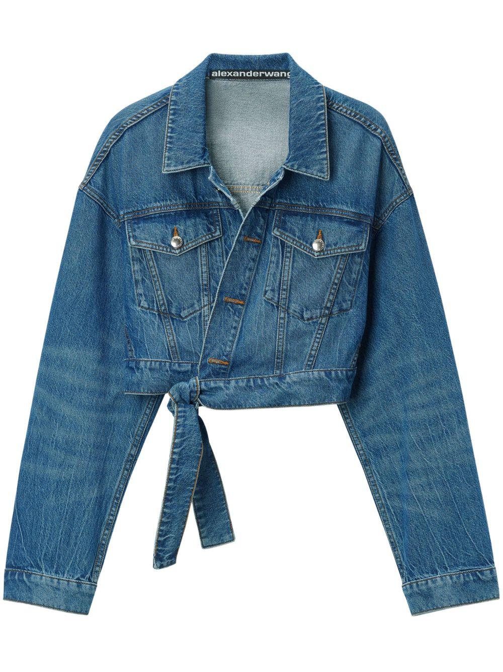 Denim wrapped jacket 4DC2252676 401 DEEP BLUE ALEXANDER WANG