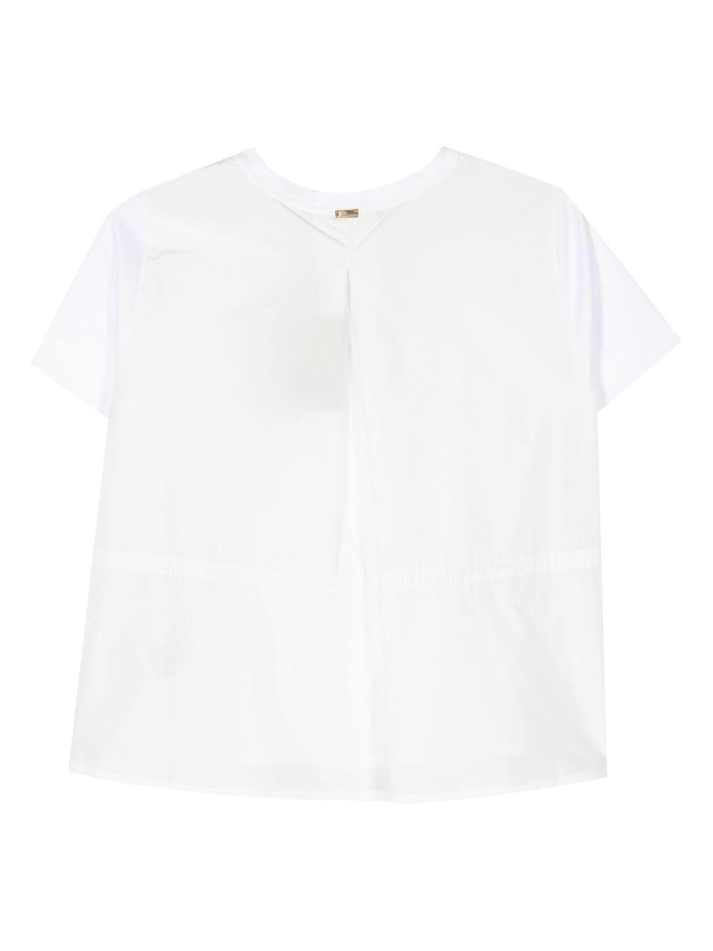 T-shirt in chic cotton jersey e new techno taffetà JG000224D52006 1000 Bianco HERNO