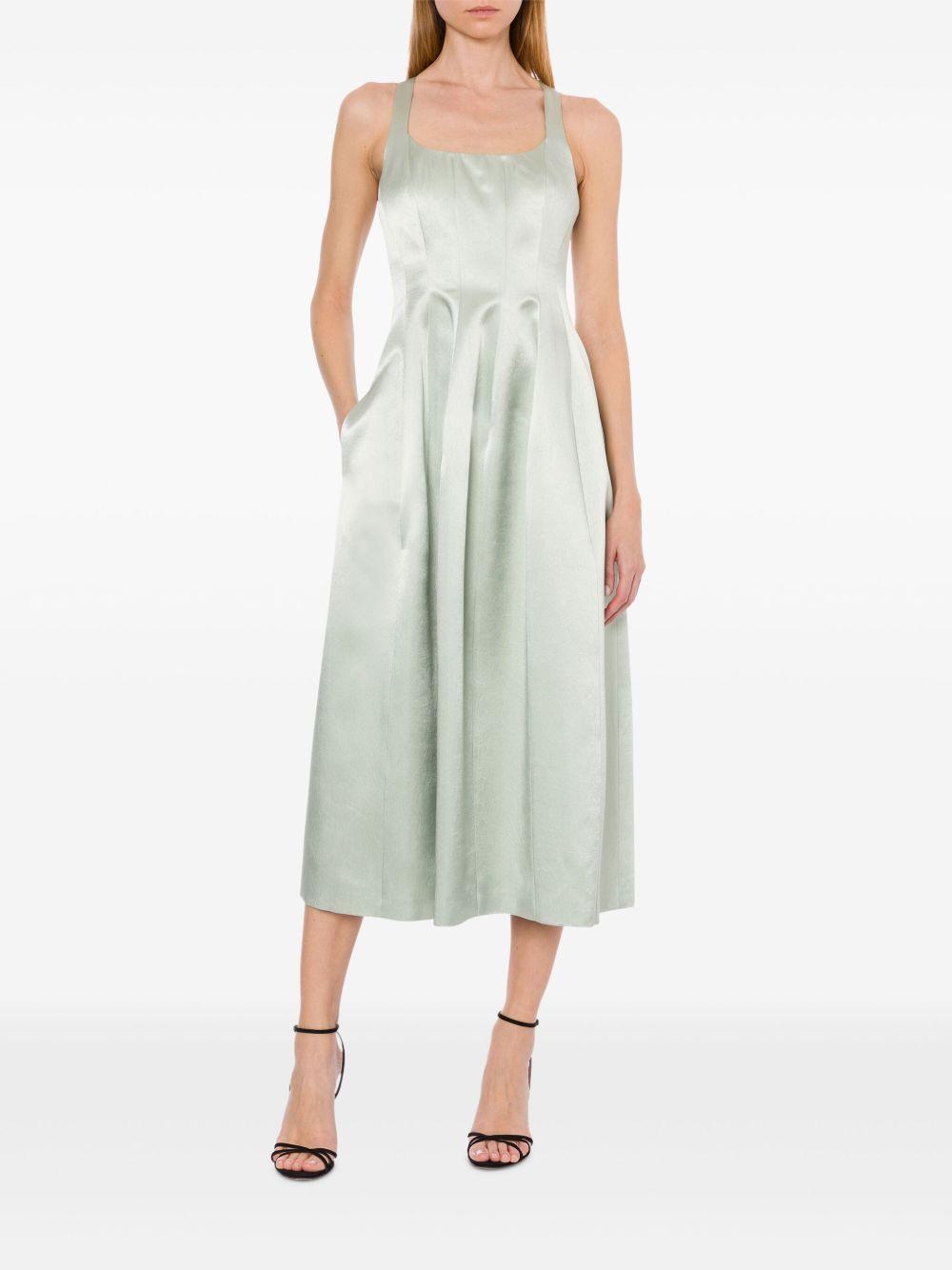 Abito maxi in satin A04440723 0407 GREEN PHILOSOPHY DI LORENZO SERAFINI