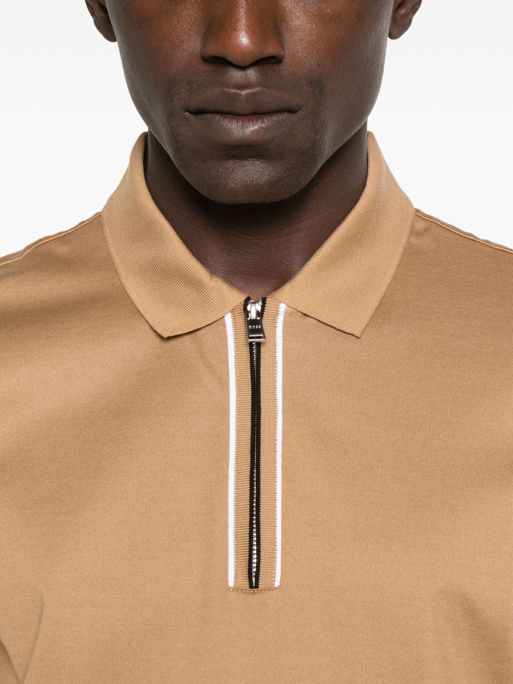 Polo con zip 50543880 260 MEDIUM BEIGE BOSS