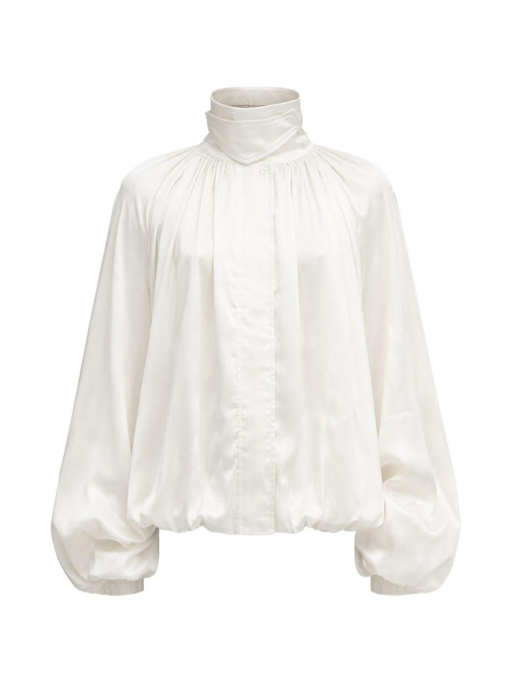 Chiffon Bomber Jacket 116447857 857 EGRET ROTATE