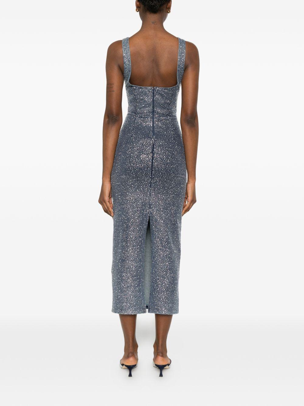 Abito midi con scollo quadrato A0117DAR62P DENIM TWENTY FOURHAITCH