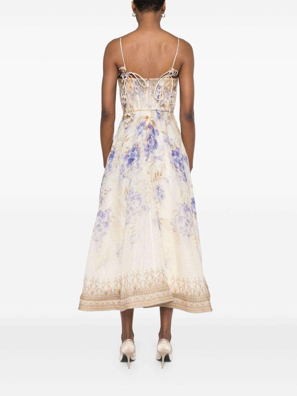 Abito da picnic Dawning 3885DS252 LILAC FLORAL ZIMMERMANN