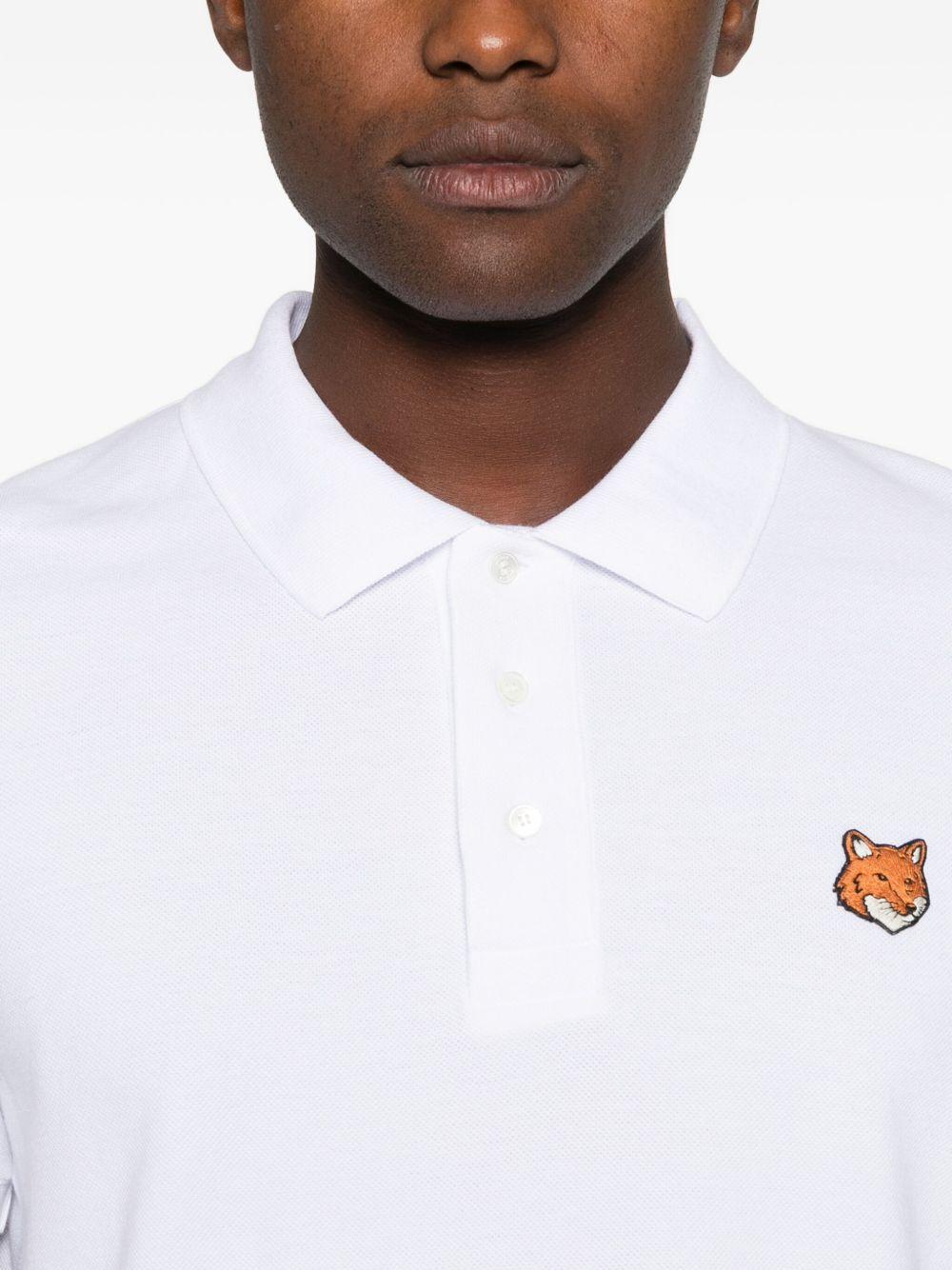 FOX HEAD REGULAR - Polo PM00209KP0002 P100 WHITE MAISON KITSUNE