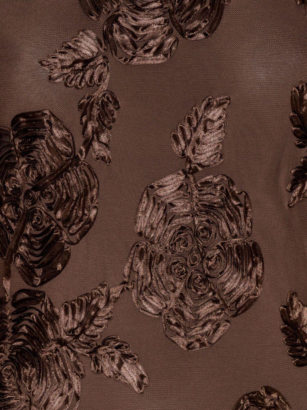 Flower Mesh Mini Dress Dark Brown 1146312910 2910 CHICORY COFFEE ROTATE